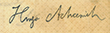 Unterschrift Hugo Achcenichs